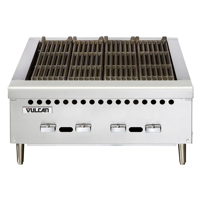 Vulcan VCRB36 36" Charbroiler, Countertop w/ 6 Cast Iron Burners, Convertible, VCRB36-1