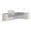 NewAge- Outdoor Kitchen Signature Series 11 Piece L Shape Cabinet Set with 40 in. Platinum Grill, Dual Side Burner, 3 Drawer and Bar Cabinet