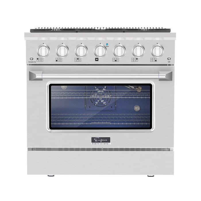 Empava- 2-Piece Kitchen Appliance Packages/ 36" Gas Range & 36" Range Hood | EMPV-36GR08 & EMPV-36RH14