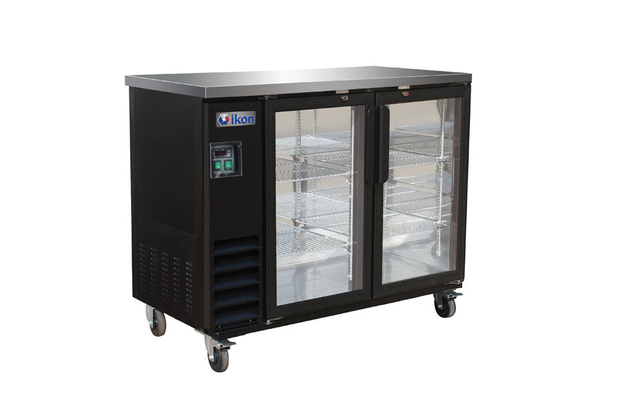 IKON- Back Bar Refrigerator with Sliding Doors | IBB49-2G-24SD