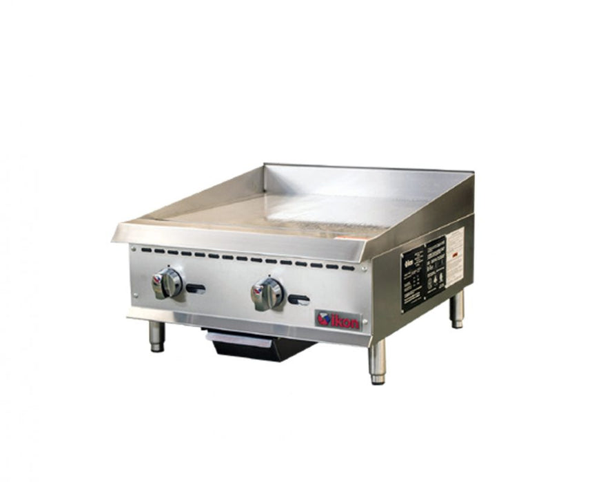 Ikon- Countertop Gas Griddle with Thermostatic Control, 1" Thick Plate- 24" W x 34.4" D | ITG-24