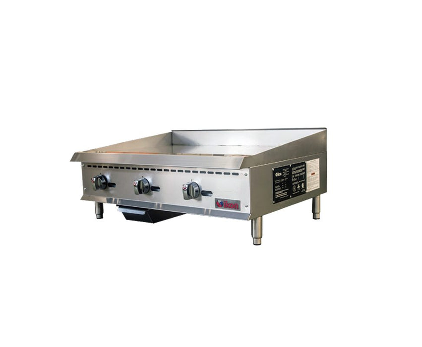 Ikon- Countertop Gas Griddle with Manual Control, 3/4" Thick Plate - 36" W x 34.4" D | IMG-36