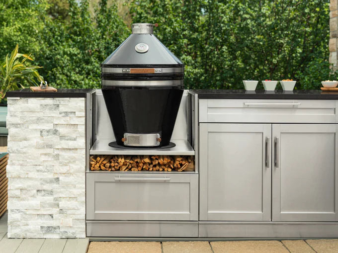 NewAge- Outdoor Kitchen Signature Series 6 Piece Cabinet Set with Kamado Cabinet with Kamado