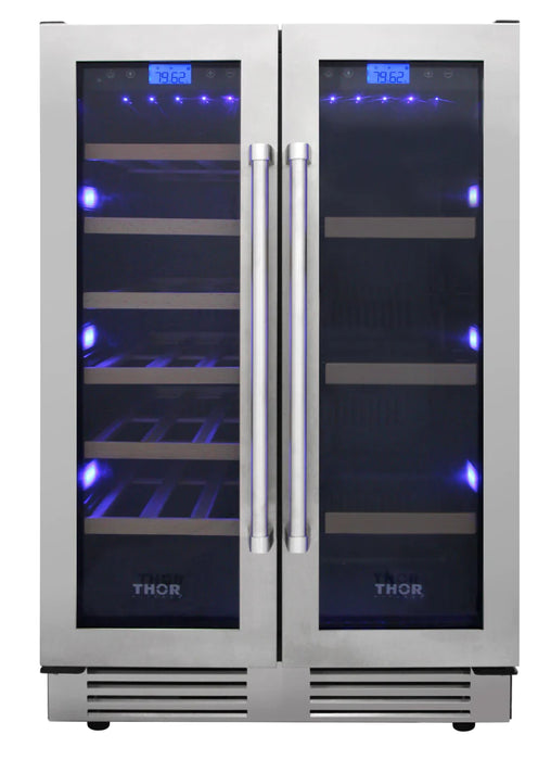 Thor Kitchen 24 in. 21 Bottle & 95-Can Wine Cooler | TBC2401DI