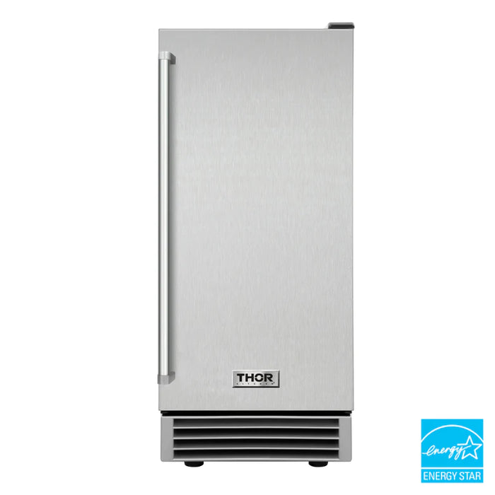 Thor Kitchen 15 inch Built-in or Freestanding 50 lbs. Ice Maker, Stainless Steel | TIM1501