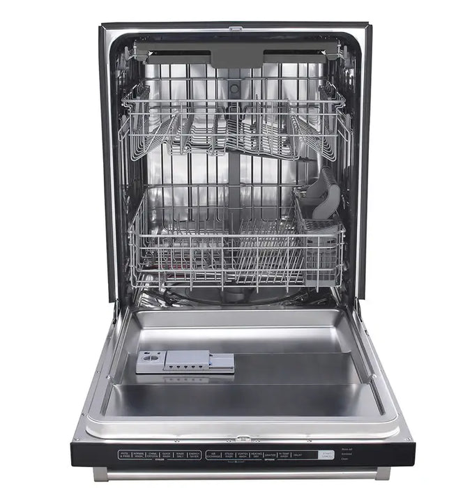 Thor Kitchen Modern Package - 48" Gas Range, Range Hood, Refrigerator with Water and Ice Dispenser, Dishwasher, Wine Cooler, Microwave | AP-LRG4807U-14