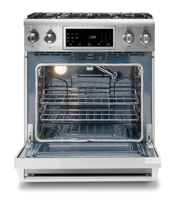 Thor Kitchen 30 In. 4.6 cu. ft. Self-Clean Gas Range in Stainless Steel with Front Touch Control, TRG3001 | TRG3001LP