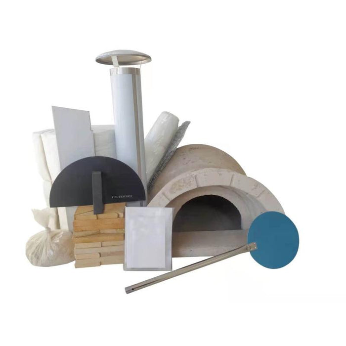 WPPO- DIY Tuscany Wood Fired Oven Kit, Includes Stainless Steel Flue & Black Door | WDIY-AD120