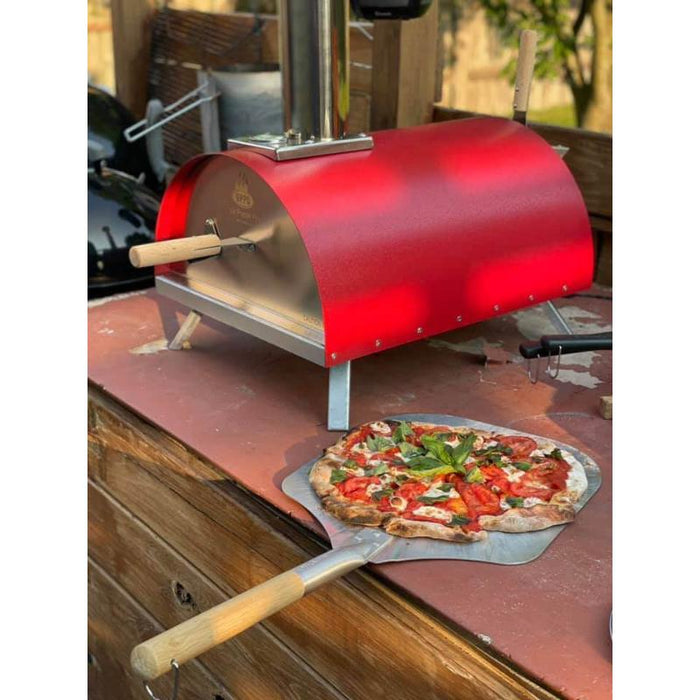 WPPO- Le Peppe Portable Eco Wood-Fired Oven W/Deluxe Peel - Red | WKE-01-RED