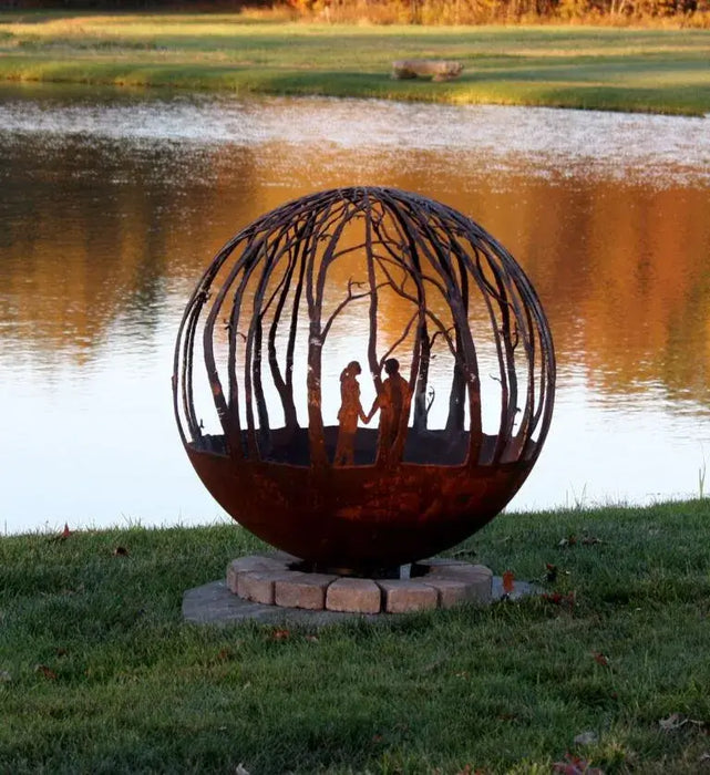 The Fire Pit Gallery- Winter Woods 37 " Fire Pit Sphere Design Your Own | 7010029-37-DYO